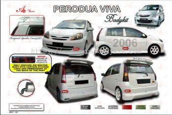 PERODUA VIVA 2006 AM STYLE BODY KIT + SPOILER 