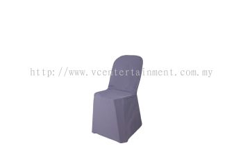 Dark Grey Spandex Plastic Chair Cover