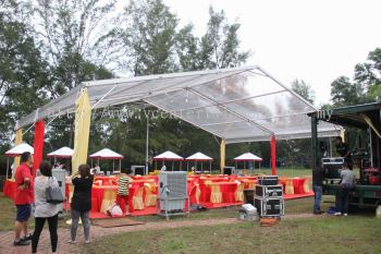 Marquee 15 Meter x 5 Meter With Transparent Roof