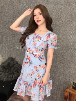 20116 Ruffle Floral Sleeved Dress��Value Buy��