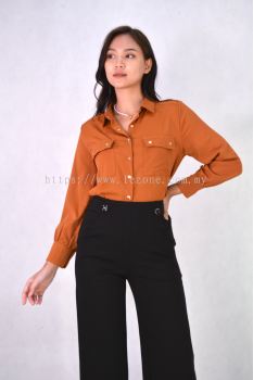 67884 Button Down Long Sleeved Top