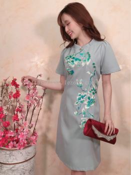 96631 Print Detail Cheongsam Dress