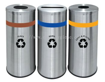 EH Stainless Steel Round Recycle Bins 130