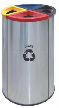 EH Rectangular Recycle Bins c/w Stainless Steel Body & Powder Coating Cover 139