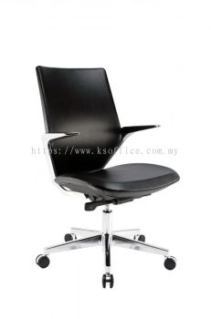 F2 Medium Back Chair PU Black F2 MB