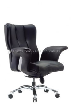 Wings Executive Low Back Chair KSC7077 PVC/Fabric/Leather