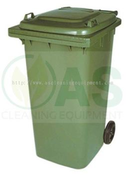 Mobile Green Garbage Bin - 240L