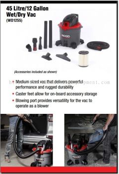45L Wet Dry Vacuum with Blower WD1255