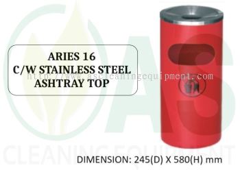ARIES 16 C/W STAINLESS STEEL ASHTRAY TOP