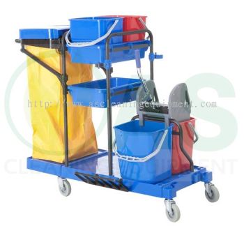 Janitor Cart c/w Double Bucket