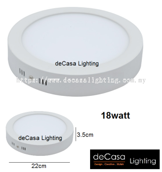 18W LED SURFACE DOWNLIGHT ROUND - AY-18W-RD