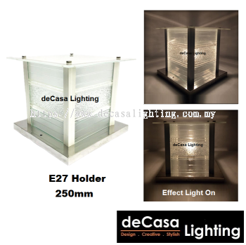 250mm E27 Lamp Holder DECASA Outdoor Pillar Light Weather Proof Gate Light
