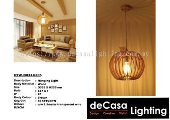 Wooden Pendant Ceiling Light (DYWJ8033-D335)