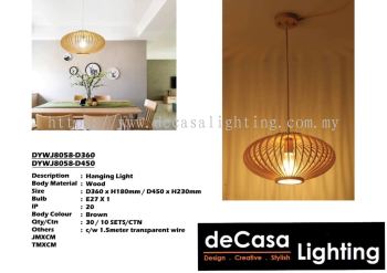 Wooden Pendant Ceiling Light (DYWJ8058-D360) (DYWJ8058-D450)