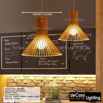 Wooden Pendant Ceiling Light (DYWJ8009-D350) (DYWJ8009-D450)