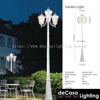 Outdoor Pole Light - White