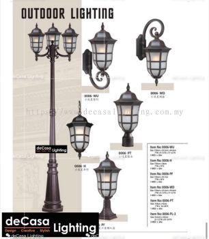 Outdoor Pole Light / Bollard / Wall light / Pillar Light / Pendant Light