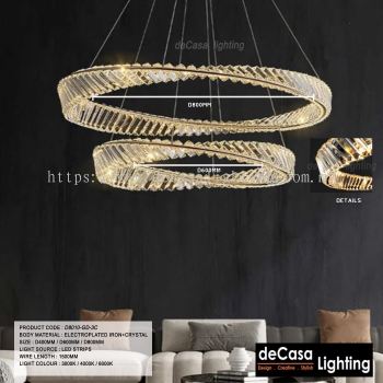 Designer k9 Crystal Ring Pendant Light 