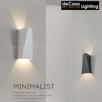 Led Updown Effect Wall Light - Modern (Black / White)
