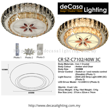 LED Crystal Ceiling Light (7102)