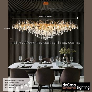 Designer Water Drop Crystal Pendant Light - L1600mm