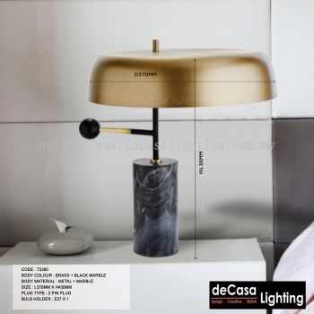 MARBLE BASE DESIGNER TABLE LAMP (T2300)