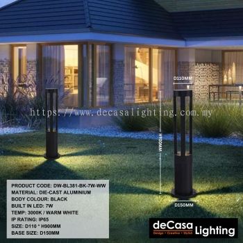 OUTDOOR GARDEN BOLLARD LIGHT (BL381)