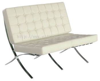 Barcelona Double-Seater (White)