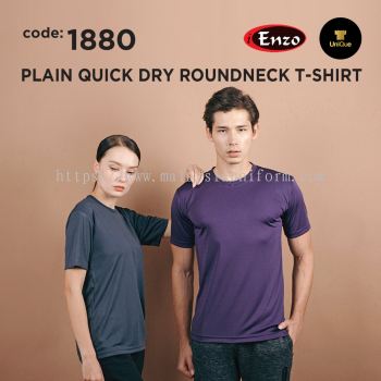 Roundneck T-shirt / Plain Quick Dry Roundneck T-shirt / Quick Dry T-shirt / Adult ENZO 1880