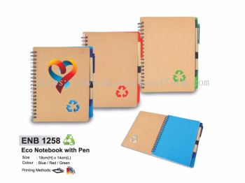 ENB 1258 ECO NOTEBOOK WITH PEN