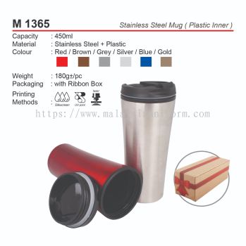 M 1365 (Stainless Steel Mug-Plastic Inner)(A)