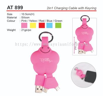 D*AT 899 2in1 Charging Cable with Keyring (A)