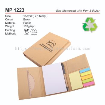 MP 1223 Eco Memopad with Pen & Ruler