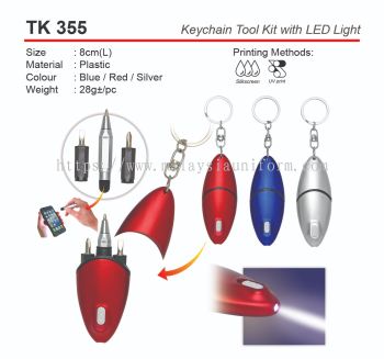 TK355 Keychain Tool Kit with LED Light (A)