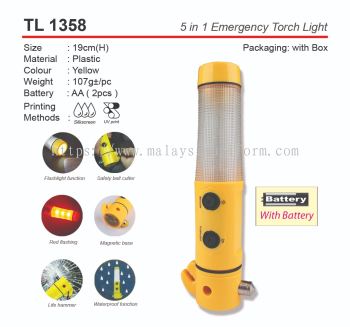 TL1358 5 in 1 Emergency Torch Light (A)