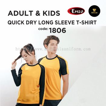 Roundneck Microfiber Long Sleeve T-shirt / Long Sleeve Sporty Roundneck With Reflector / Adult 1806