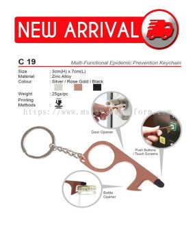 C 19 (Multi Functional Epidemic Prevention Keychain) (A)