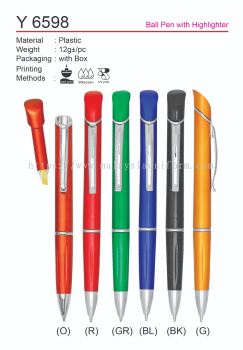 D*Y 6598 Ball Pen with Highlighter