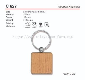 C 627 Wooden Keychain (A)