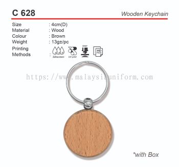 C 628 Wooden Keychain (A)