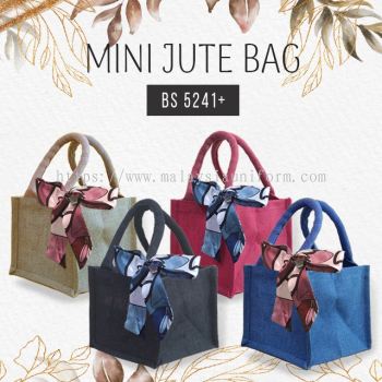 BS5241+ Mini Jute Bag c/w Twilly (A)