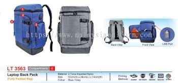 LT3563 Laptop Back Pack (Fully Padded Bag) (I)