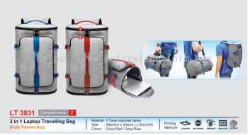 LT3831 3 in 1 Laptop Travelling Bag (Fully Padded Bag) (I)