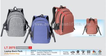 LT2075  Laptop Back Pack (Fully Padded Bag) (I)