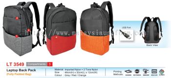 LT3549  Laptop Back Pack (Fully Padded Bag) (I)