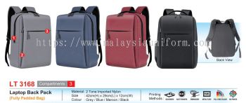 LT3168 Laptop Back Pack (Fully Padded Bag) (I)