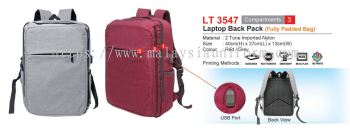 LT3547 Laptop Back Pack (Fully Padded Bag) (I)