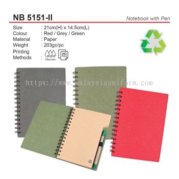 New Items!! NB 5151-II Note Book with Pen (A)