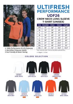 UDF26 CREW NECK LONG SLEEVE T-SHIRT (UNISEX)