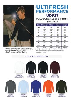 UDF27 POLO LONG SLEEVE T-SHIRT (UNISEX)